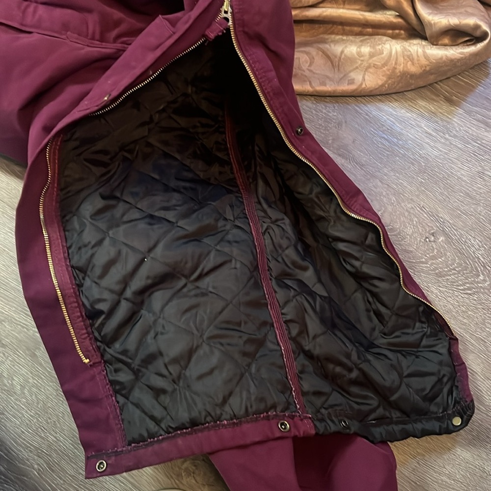 Berne Women's Burgundy overalls - Picture 8 of 8